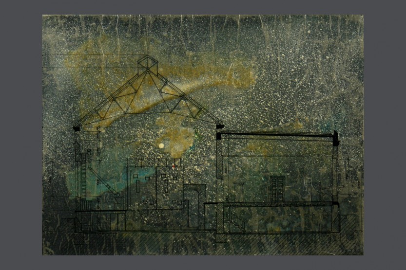 MILKY WAY, mixed media on canvas, 30x40 cm, 2011