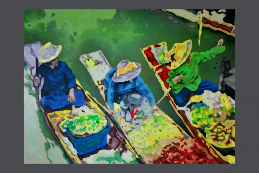 water market, acrylic on canvas, 140x190 cm, 2010