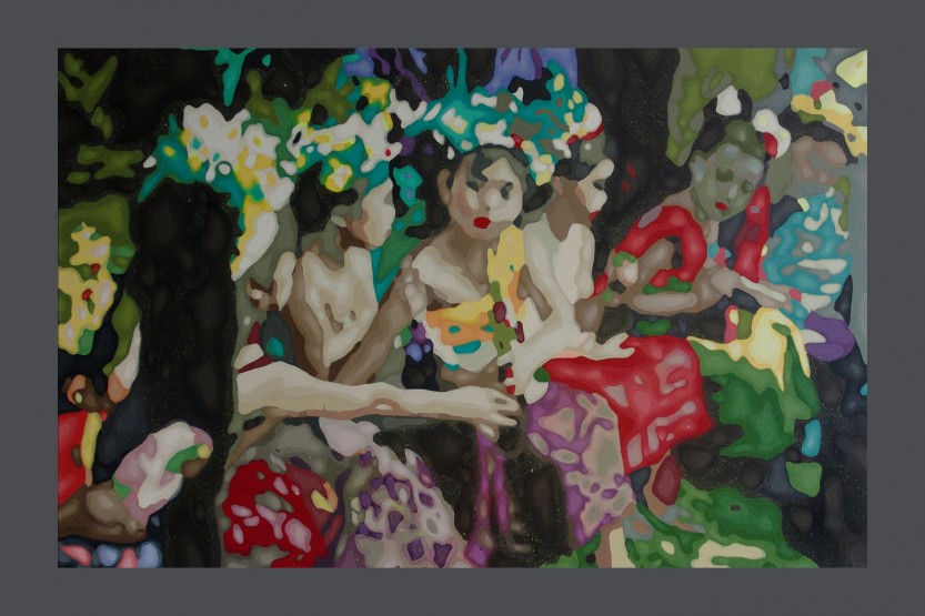balinese dancers, acrylic on canvas, 135x210 cm, 2011